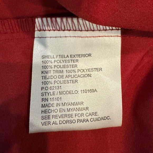 Vintage Eagle Ridge Vest Windbreaker 1/4 Zip Pullover Size Large Red Golf - Picture 6 of 8